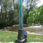 Flood level marker, glass art, 2006-2011